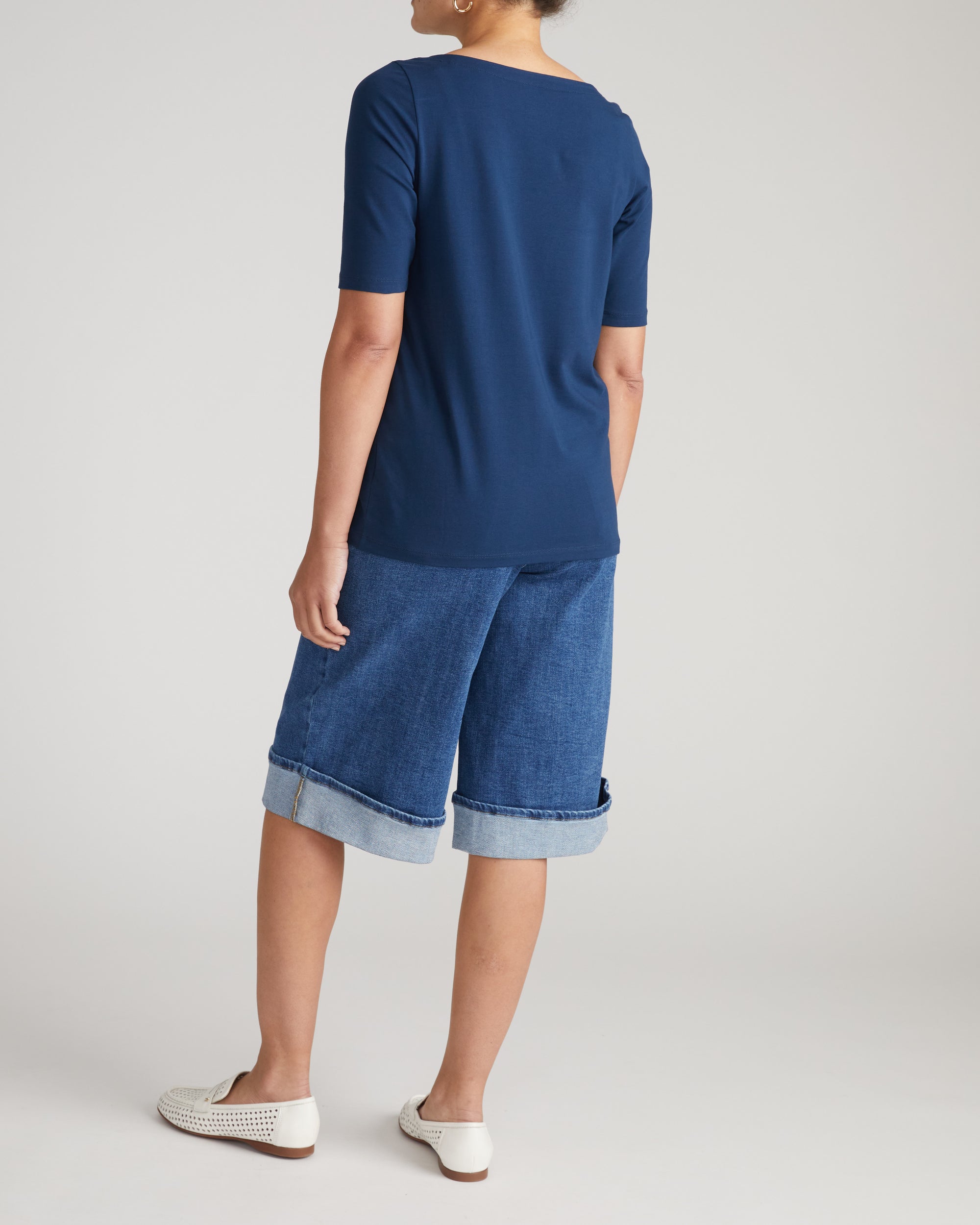 Bella Boatneck Tee - Pageant Blue | Plus Size & Straight Size Women's Fashion | Universal Standard