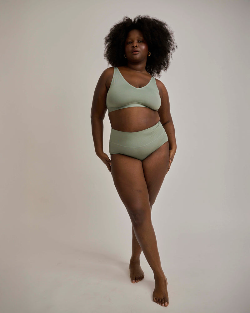 UltimateS Full Coverage High Rise Brief - Sage
