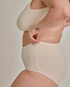 UltimateS 2-Pack Full Coverage High Rise Brief - Black/Porcelain
