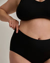 UltimateS 2-Pack Full Coverage High Rise Brief - Black/Porcelain