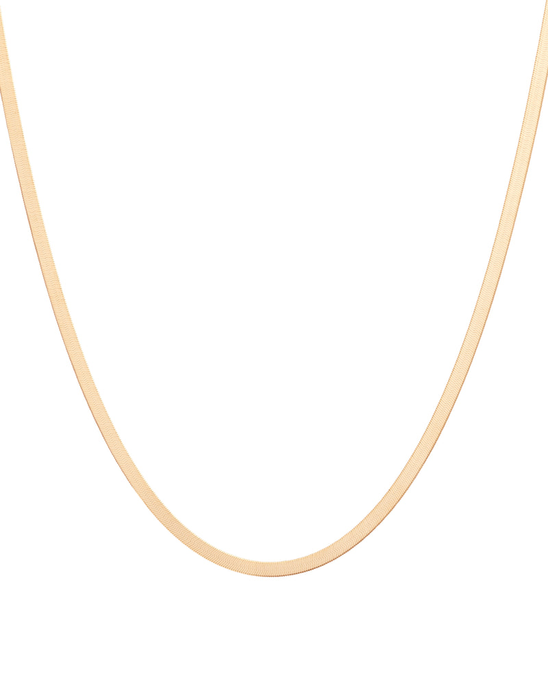 Aurate Gold Herringbone Chain Necklace
