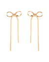 Aurate Herringbone Bow Earrings