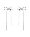 Aurate Herringbone Bow Earrings