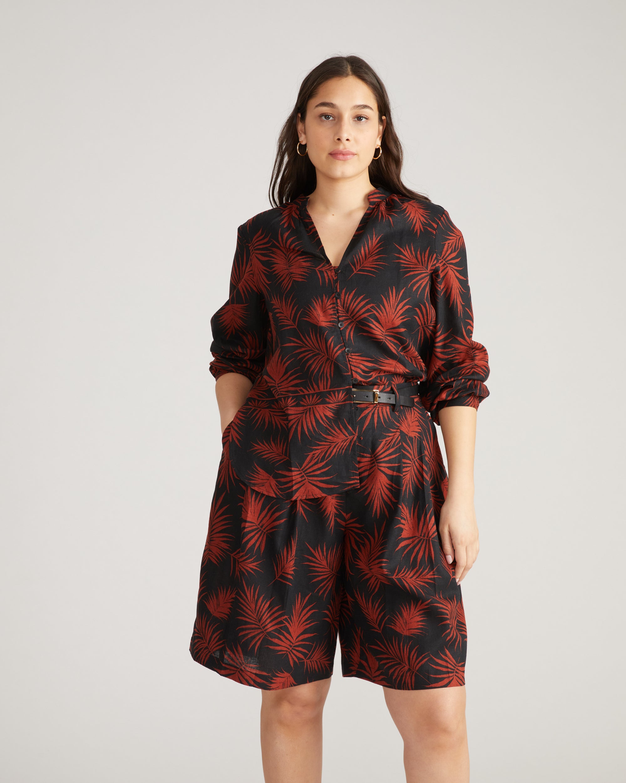 Avalon Linen Top - Bohem Print