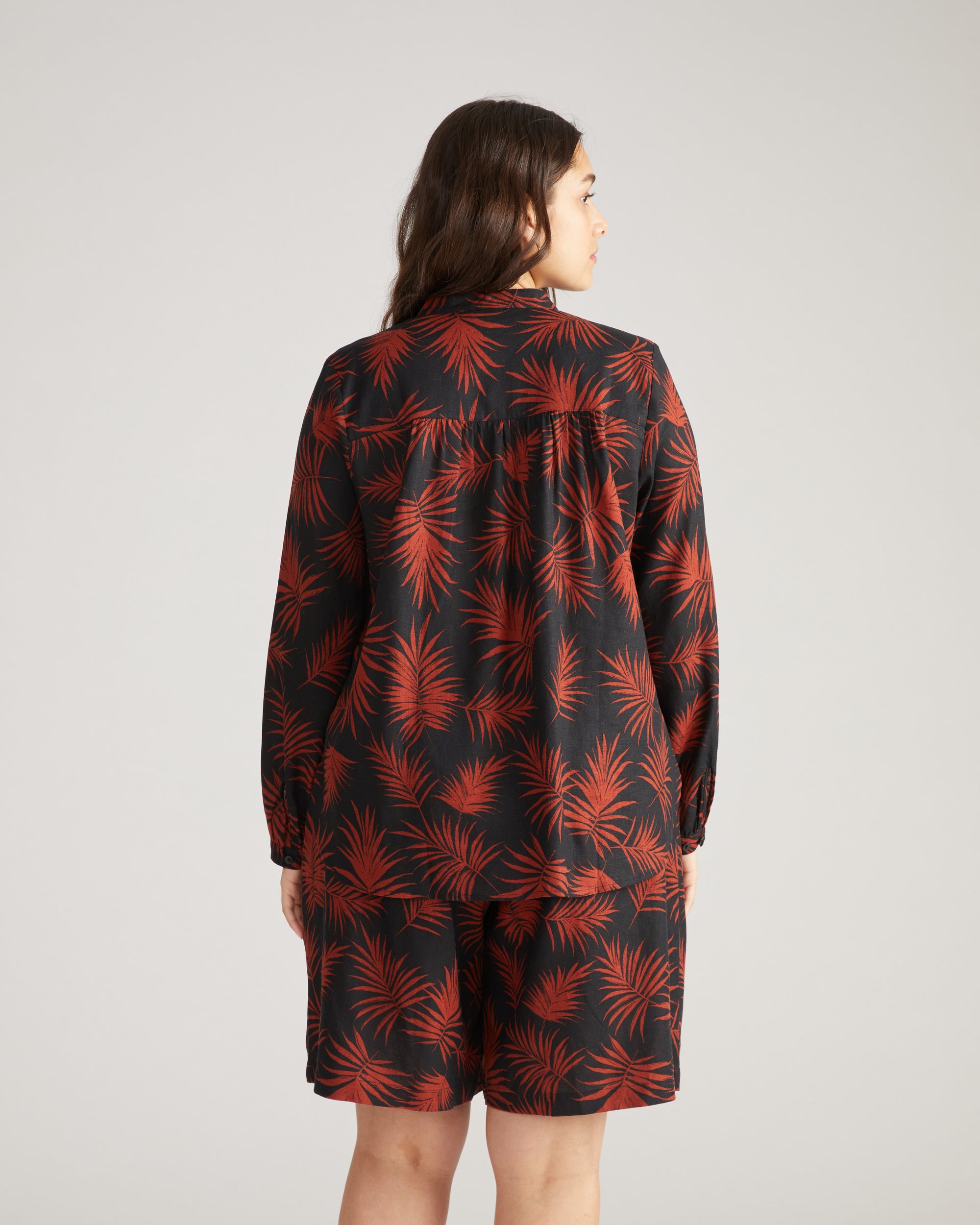 Avalon Linen Top - Bohem Print