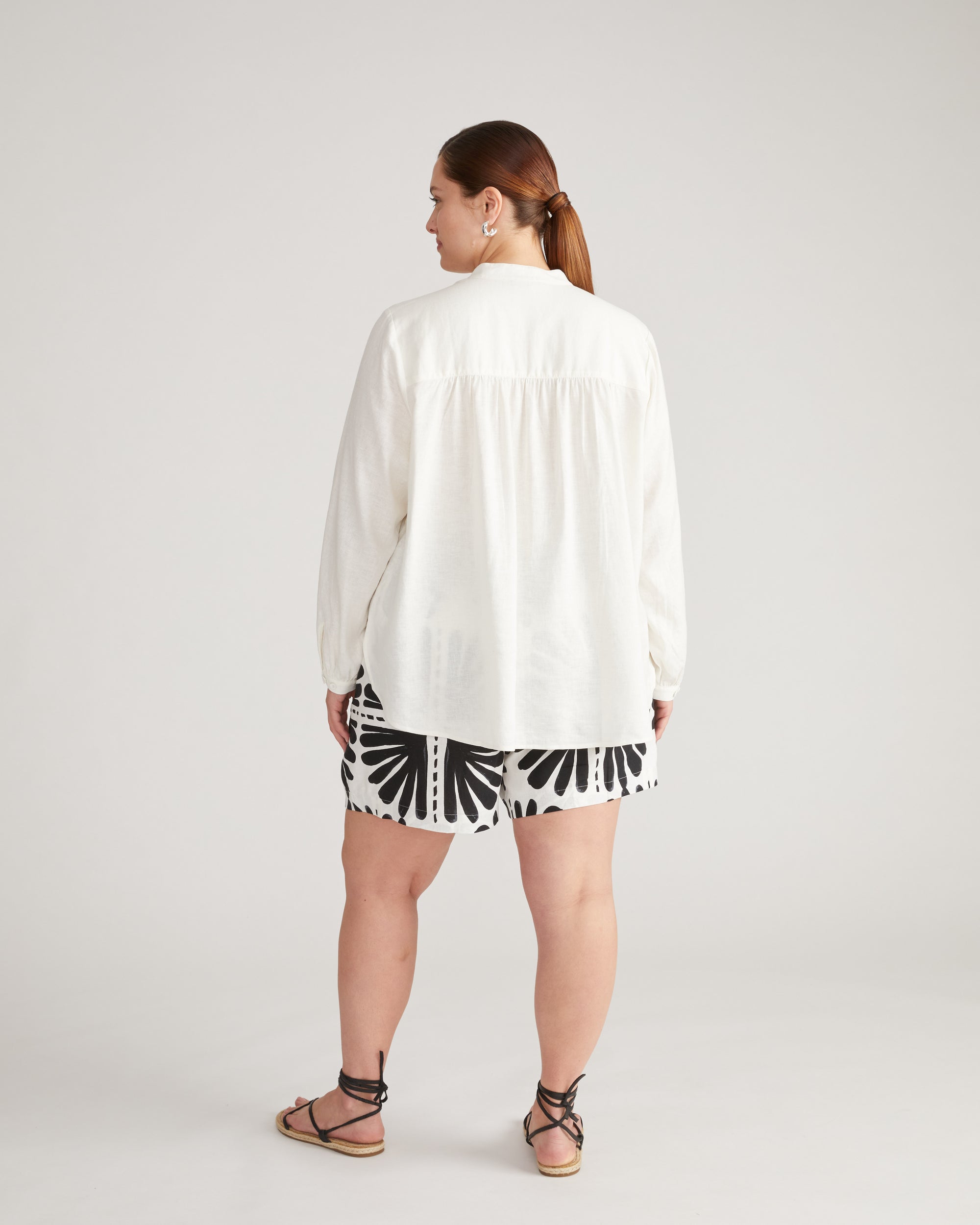 Avalon Linen Blend Blouse - Natural White | Plus Size & Straight Size Women's Fashion | Universal Standard