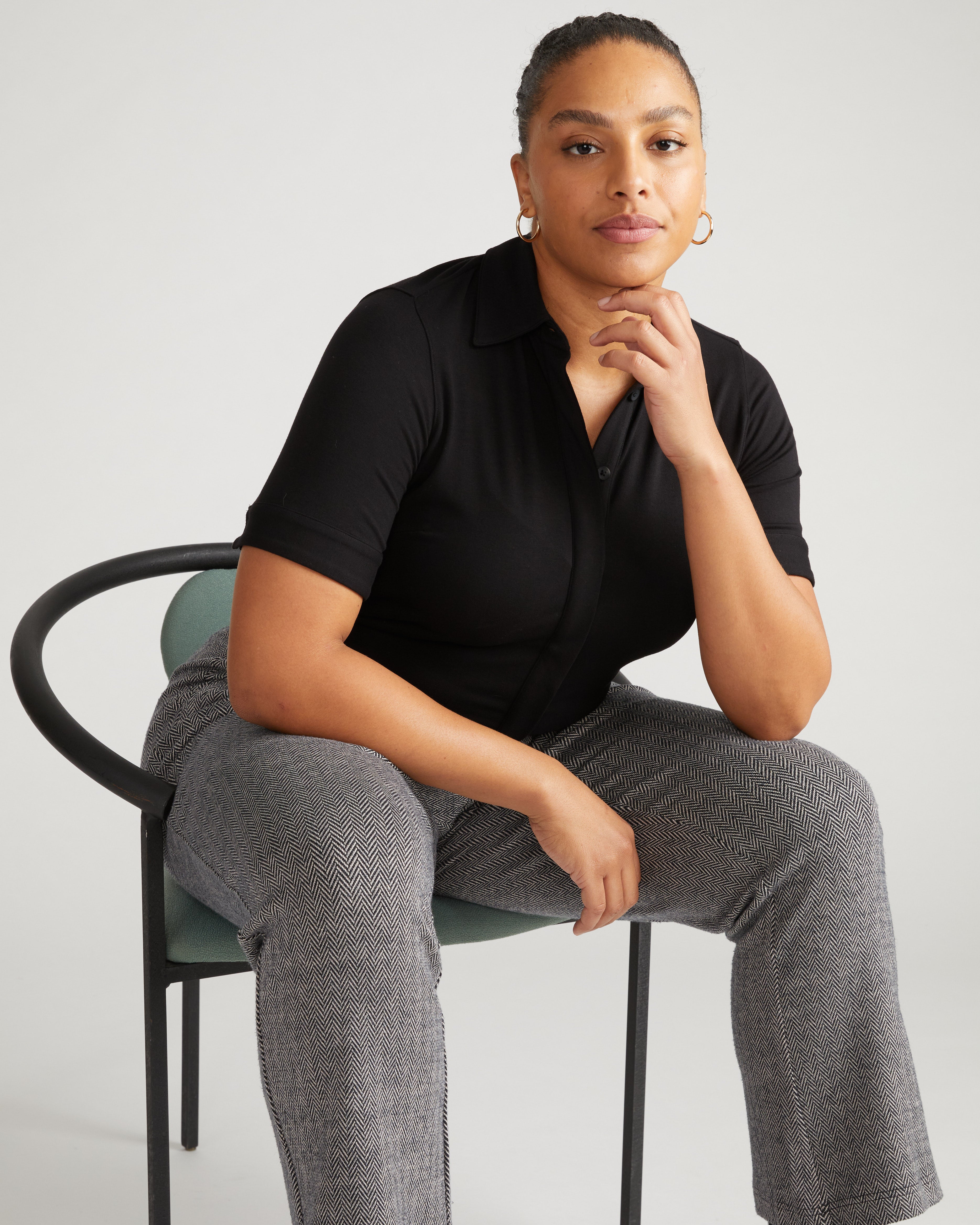 Amaya Ponte Kick Flare Pants - Herringbone Tweed – Universal Standard