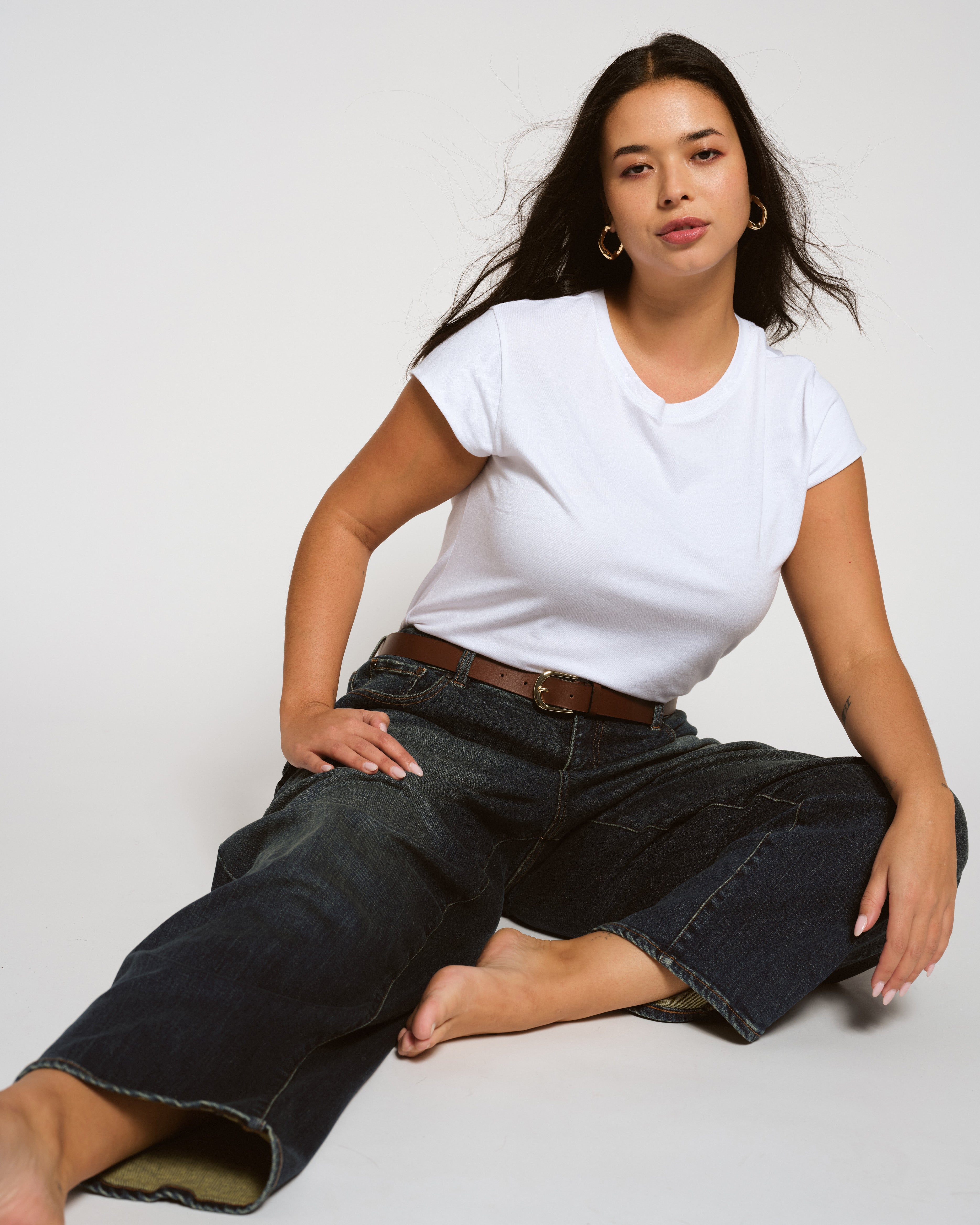 Ashley Cap Sleeve Tee - White – Universal Standard