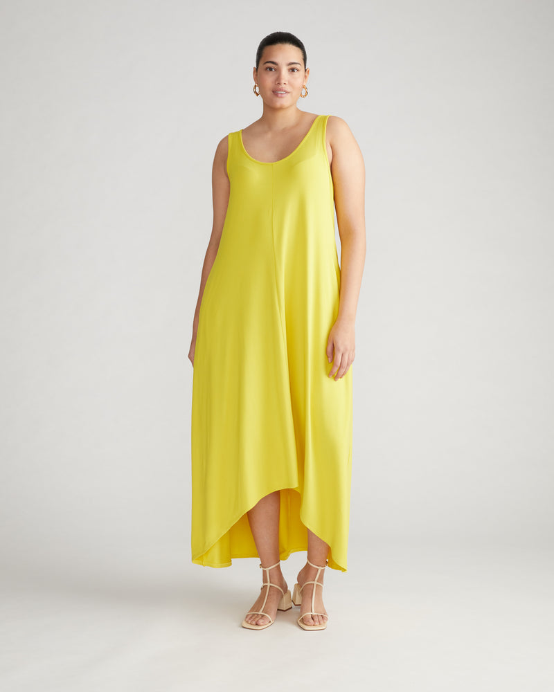 Athena Divine Jersey Dress - Yellow