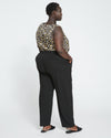Audrey Tailored Ponte Pants - Black