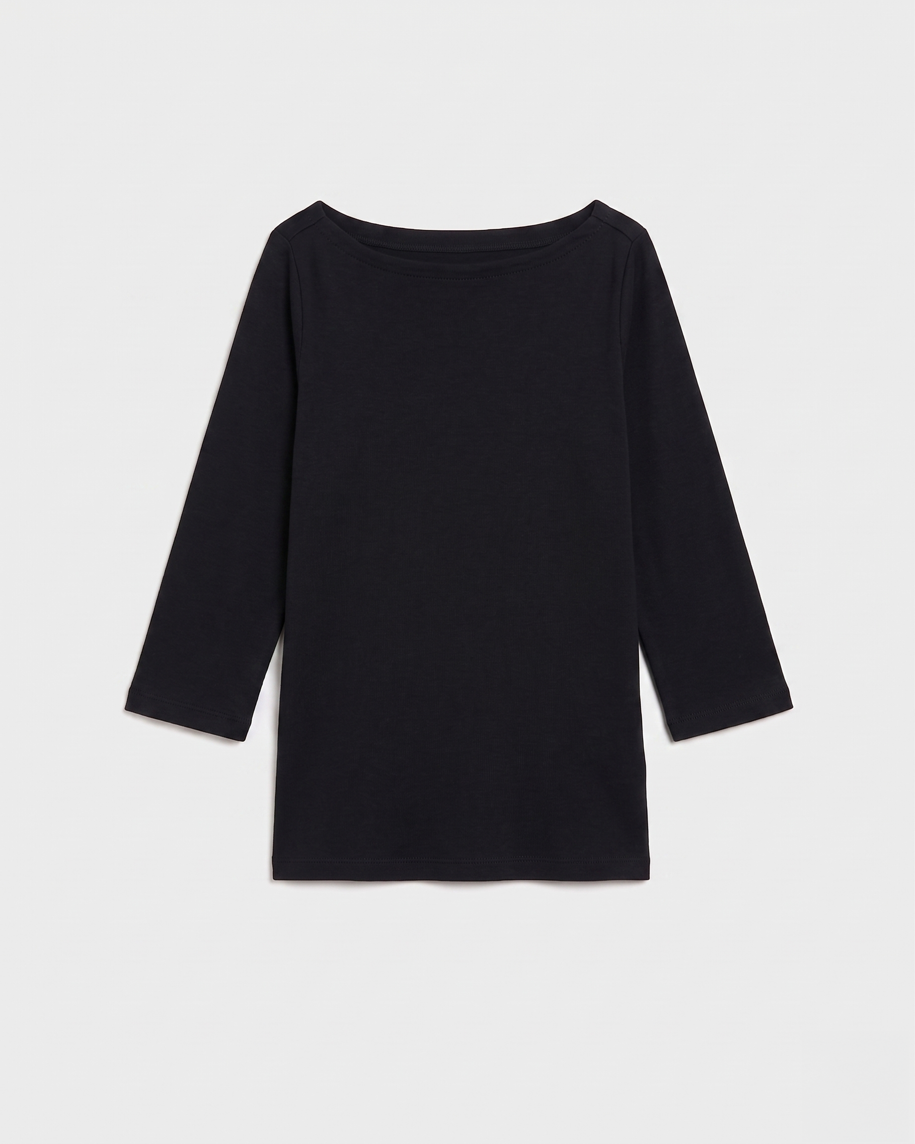 Belle Breton Stripe Jersey Tee - Solid Black | Plus Size & Straight Size Women's Fashion | Universal Standard