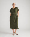 Belted Divine Jersey Dress - Nori