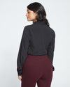Better-Than-Silk Long Sleeve V-Neck Top - Black