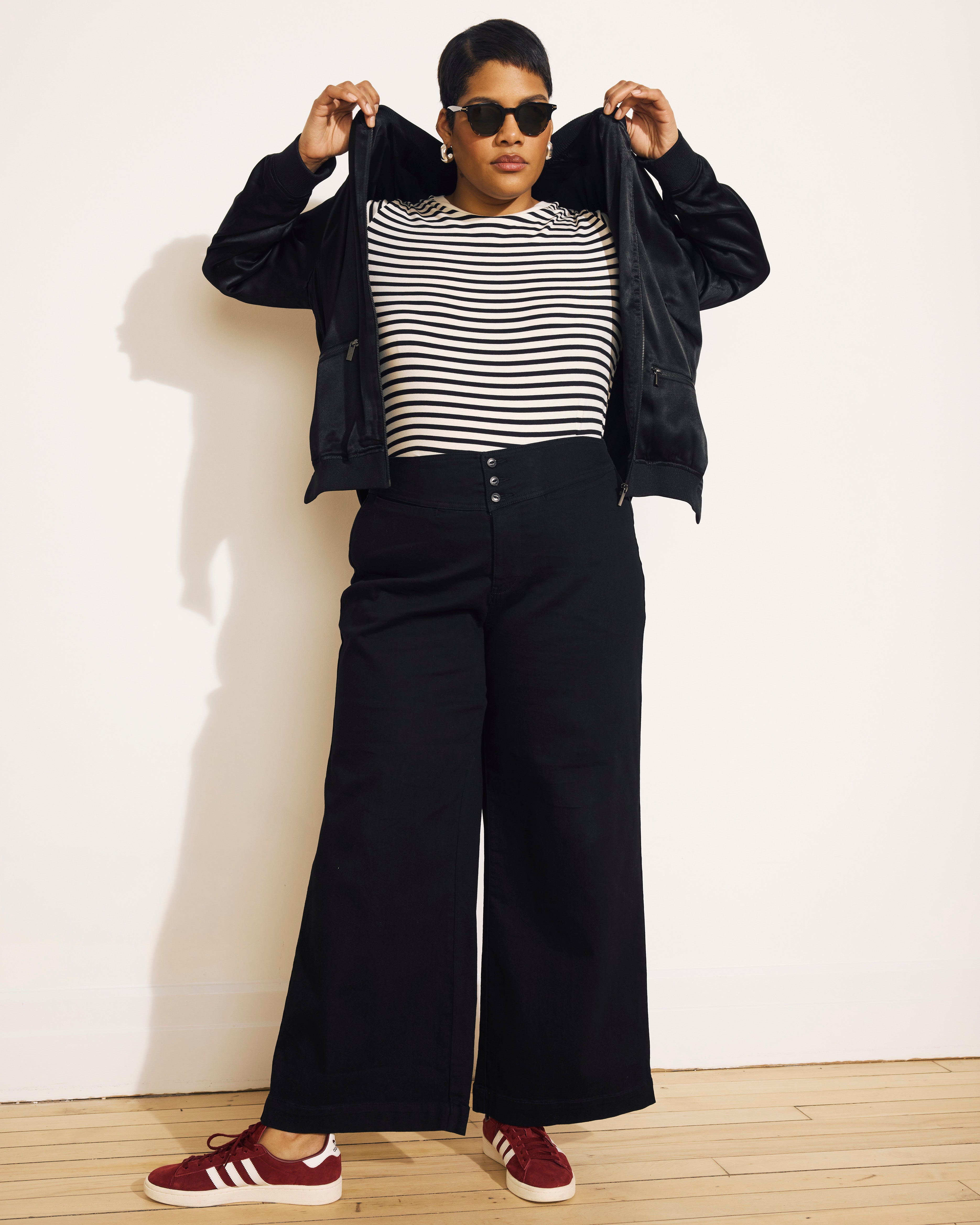 Satin Bomber Jacket - Black – Universal Standard