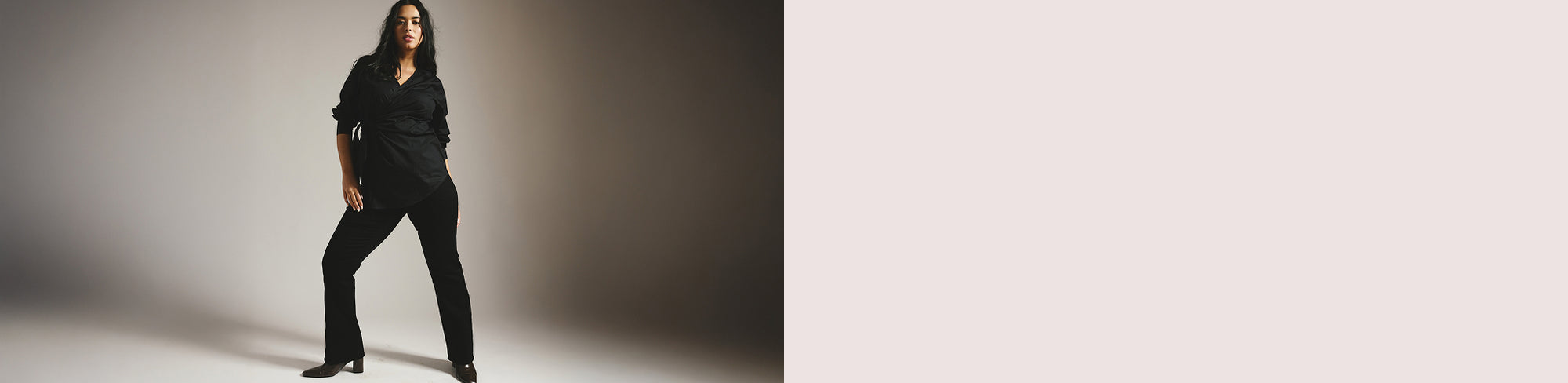 Model wearing styles from the Denim - Bootcut and Flare collection