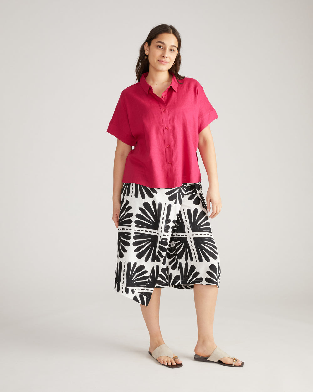 Tupelo Linen Shirt - Cerise