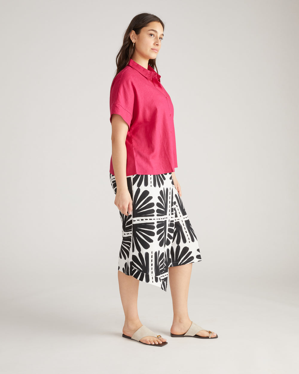 Tupelo Linen Shirt - Cerise