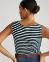 Noyack Breton Stripe Boatneck Tank - Deep Sea/White Stripe | Plus Size & Straight Size Women's Fashion | Universal Standard
