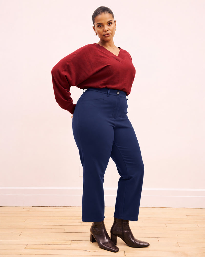 Cigarette Ponte Pants - Navy | Plus Size & Straight Size Women's Fashion | Universal Standard