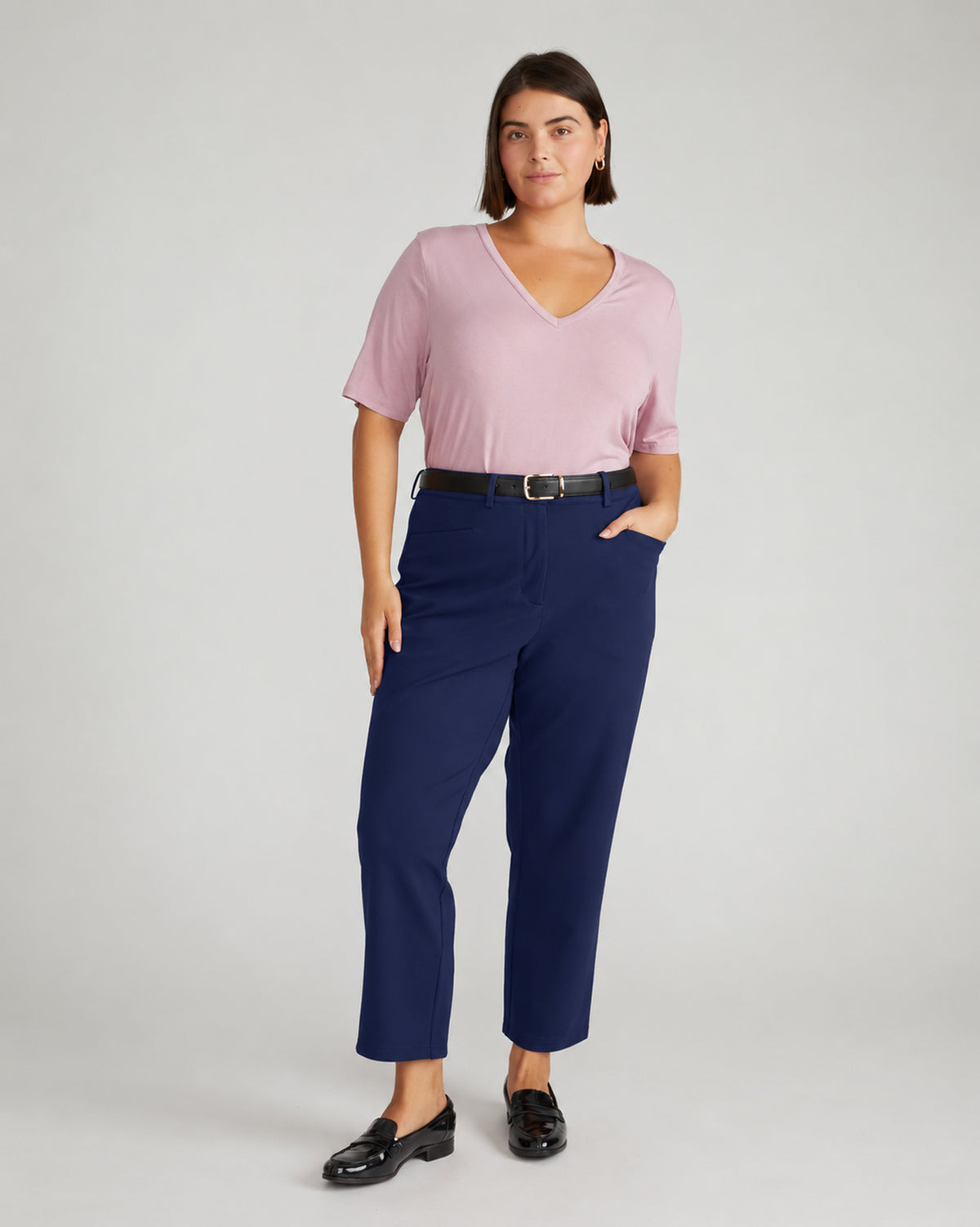 Cigarette Ponte Pants - Navy | Plus Size & Straight Size Women's Fashion | Universal Standard