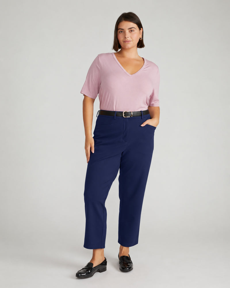 Cigarette Ponte Pants - Navy | Plus Size & Straight Size Women's Fashion | Universal Standard