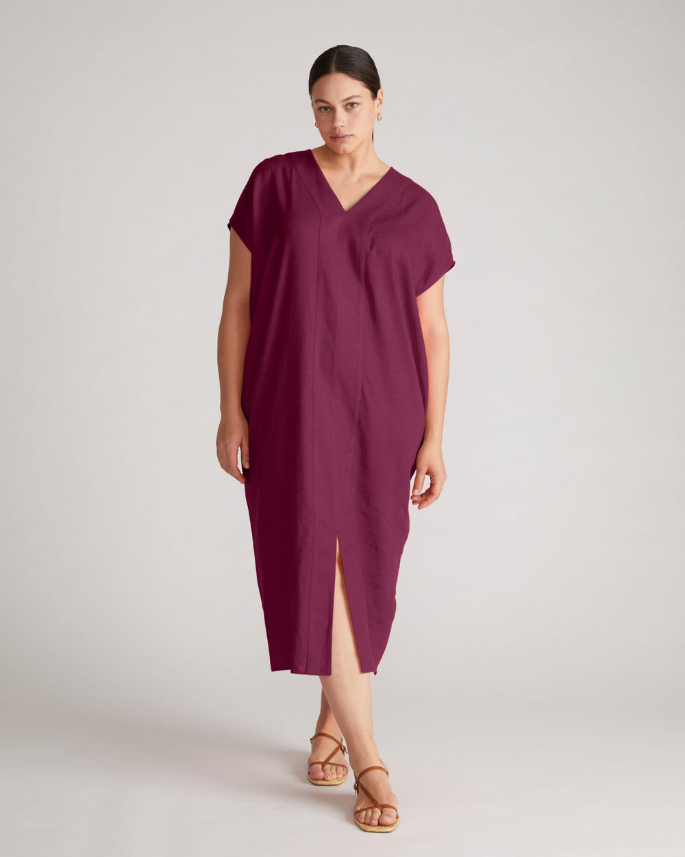 Cabana Linen Kaftan - Acai