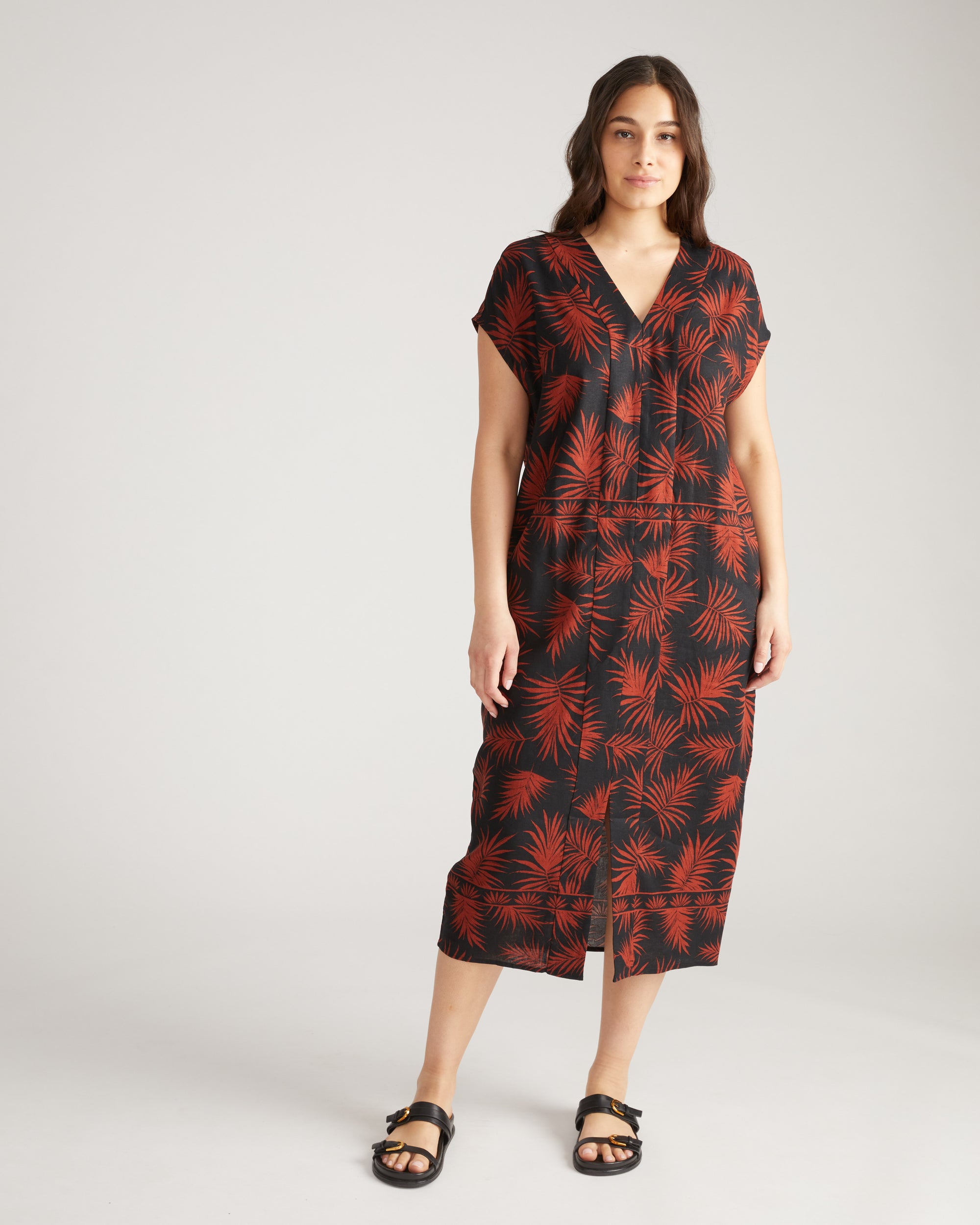 Cabana Linen Kaftan - Bohem Print