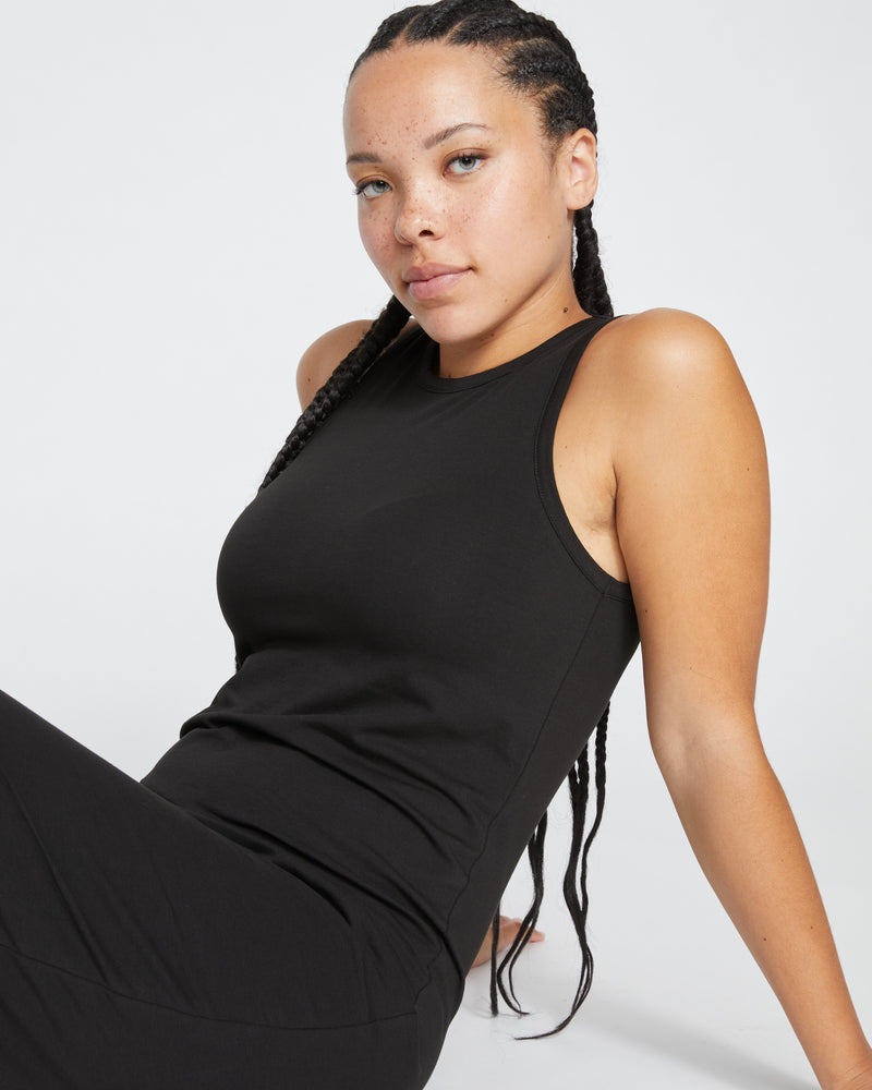 Cai High Neck Tank Dress - Black