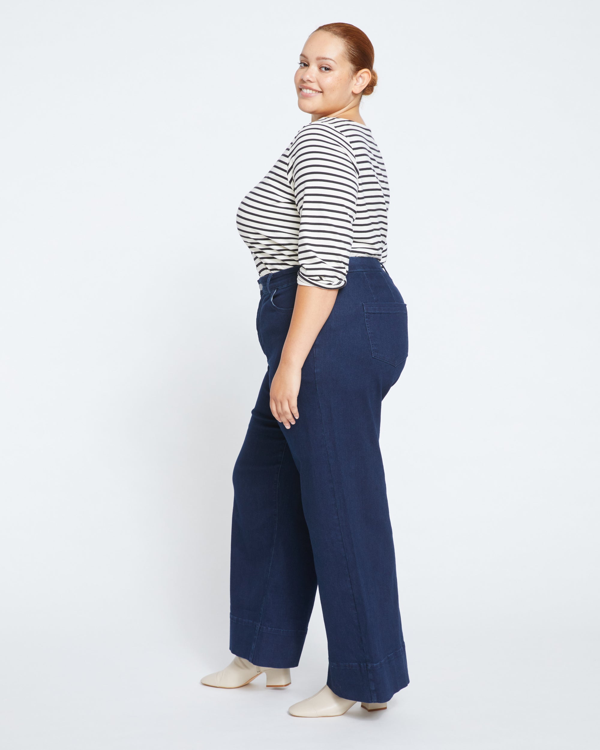 Carrie High Rise Wide Leg Jeans - Dark Indigo