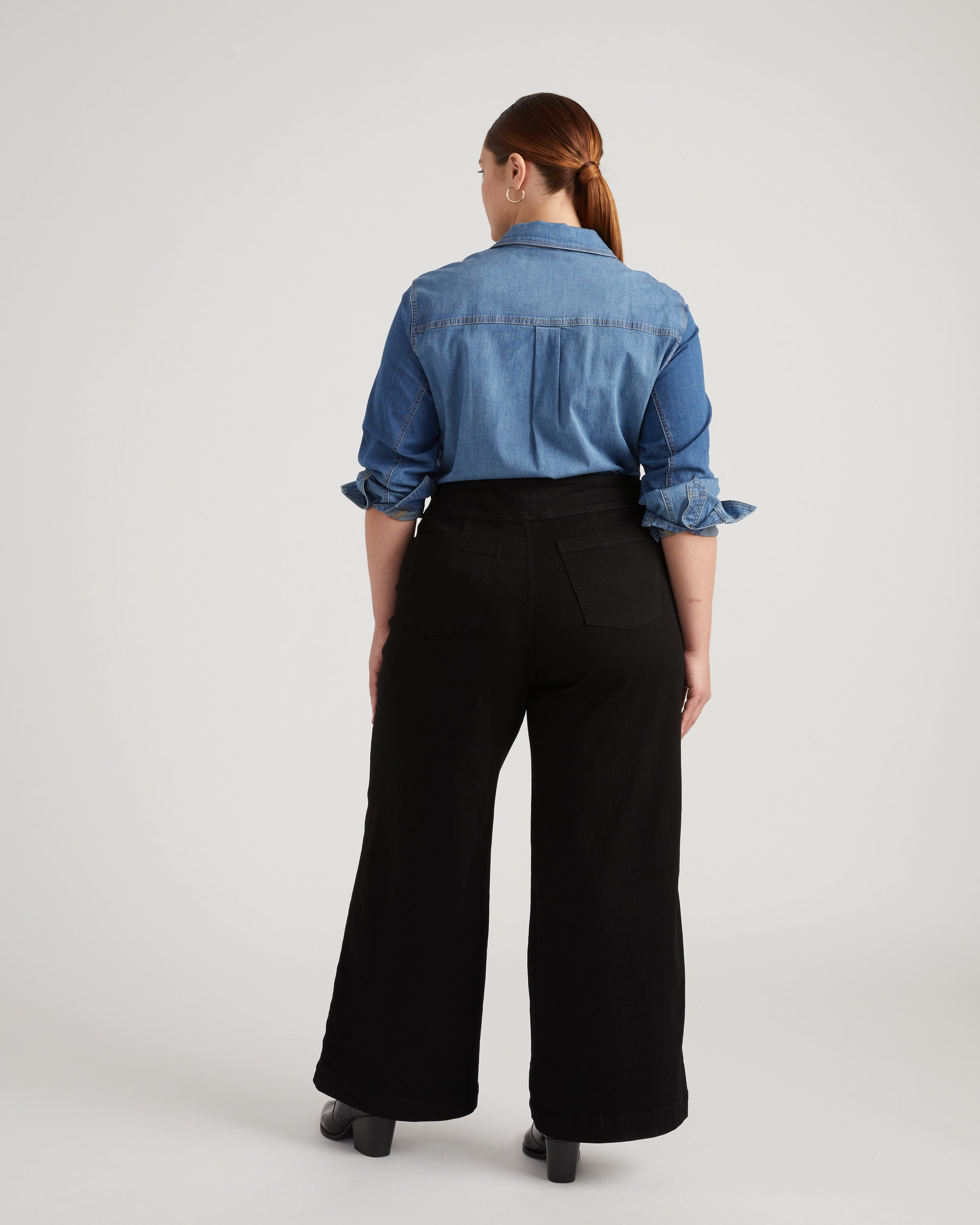 Charlie High Rise Sailor Jeans - Jet Black
