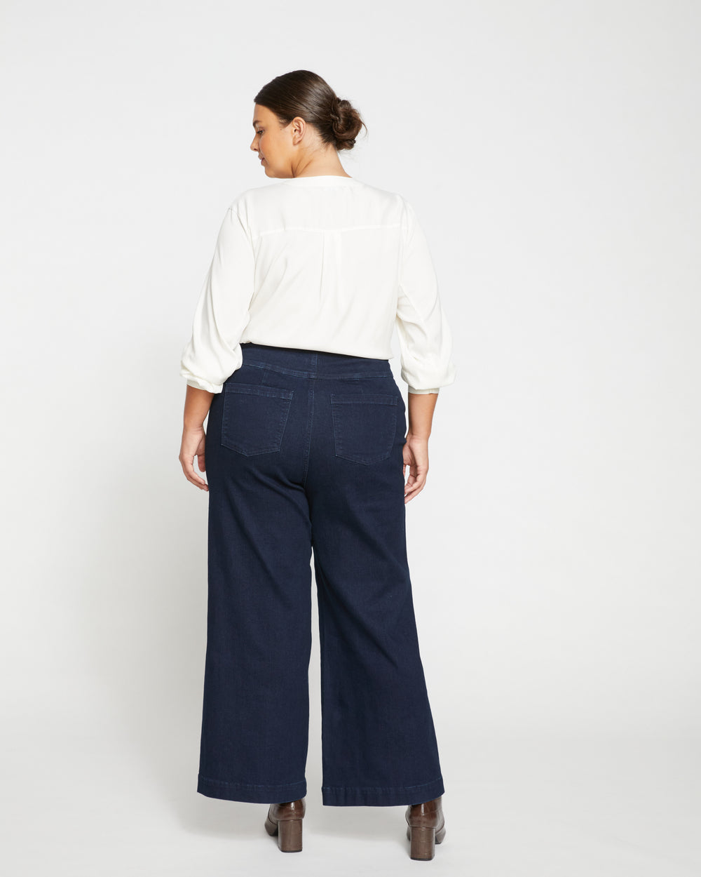 Charlie High Rise Sailor Jeans - Dark Indigo