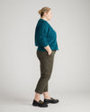 Orchard Stretch Cotton Twill Cropped Chinos - Nori