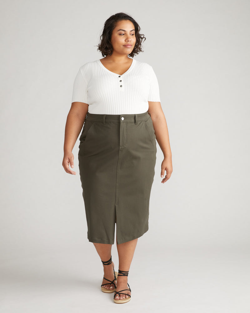 Button Front Sweater Top - Cream