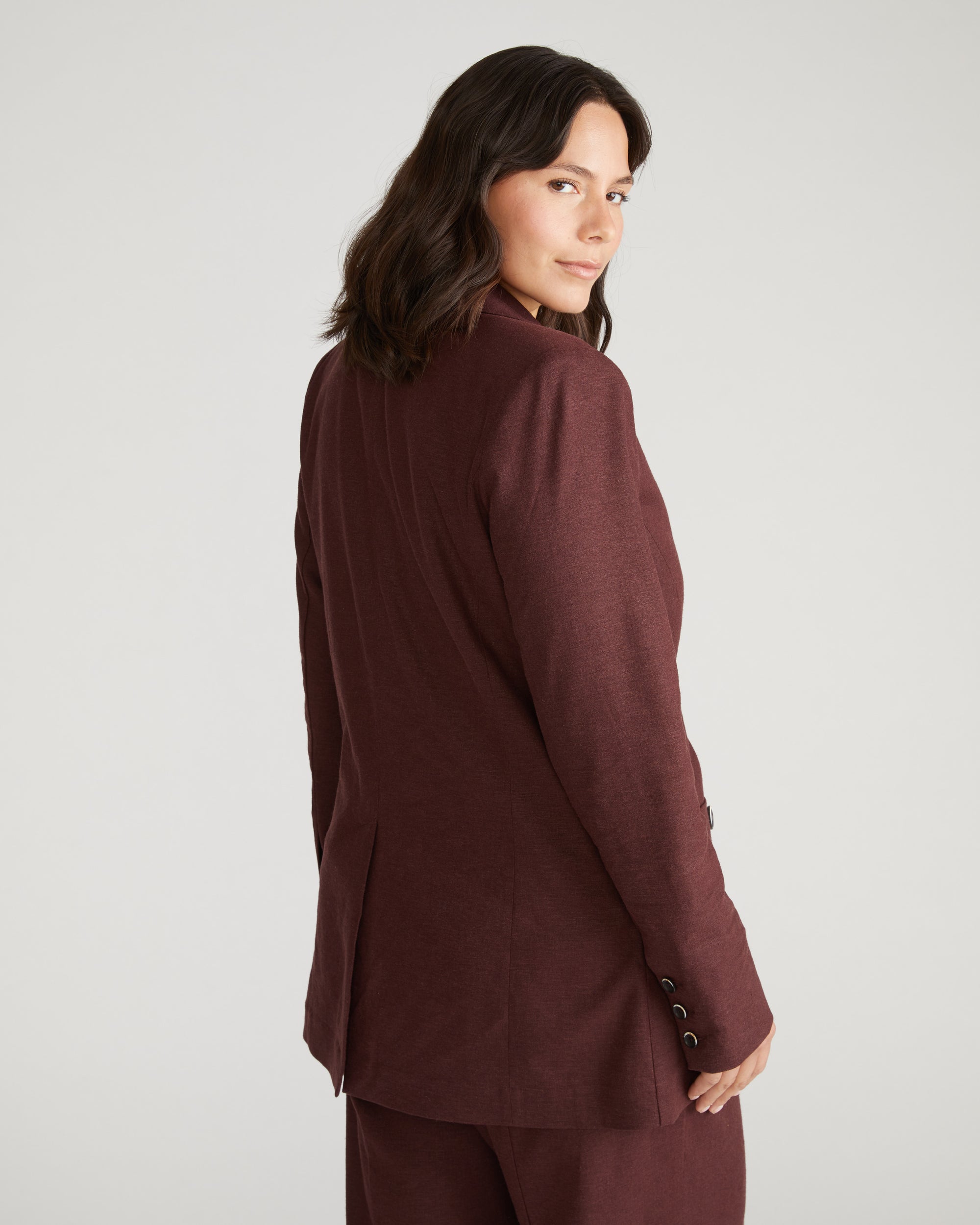 Coastal Linen Blazer - Brulee