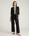 Coastal Linen Blazer - Black