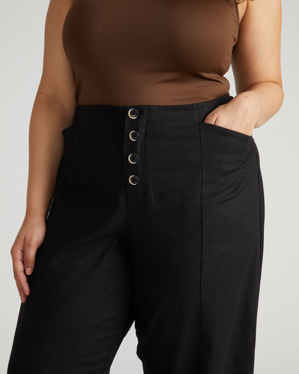 Coastal Linen Pants - Black
