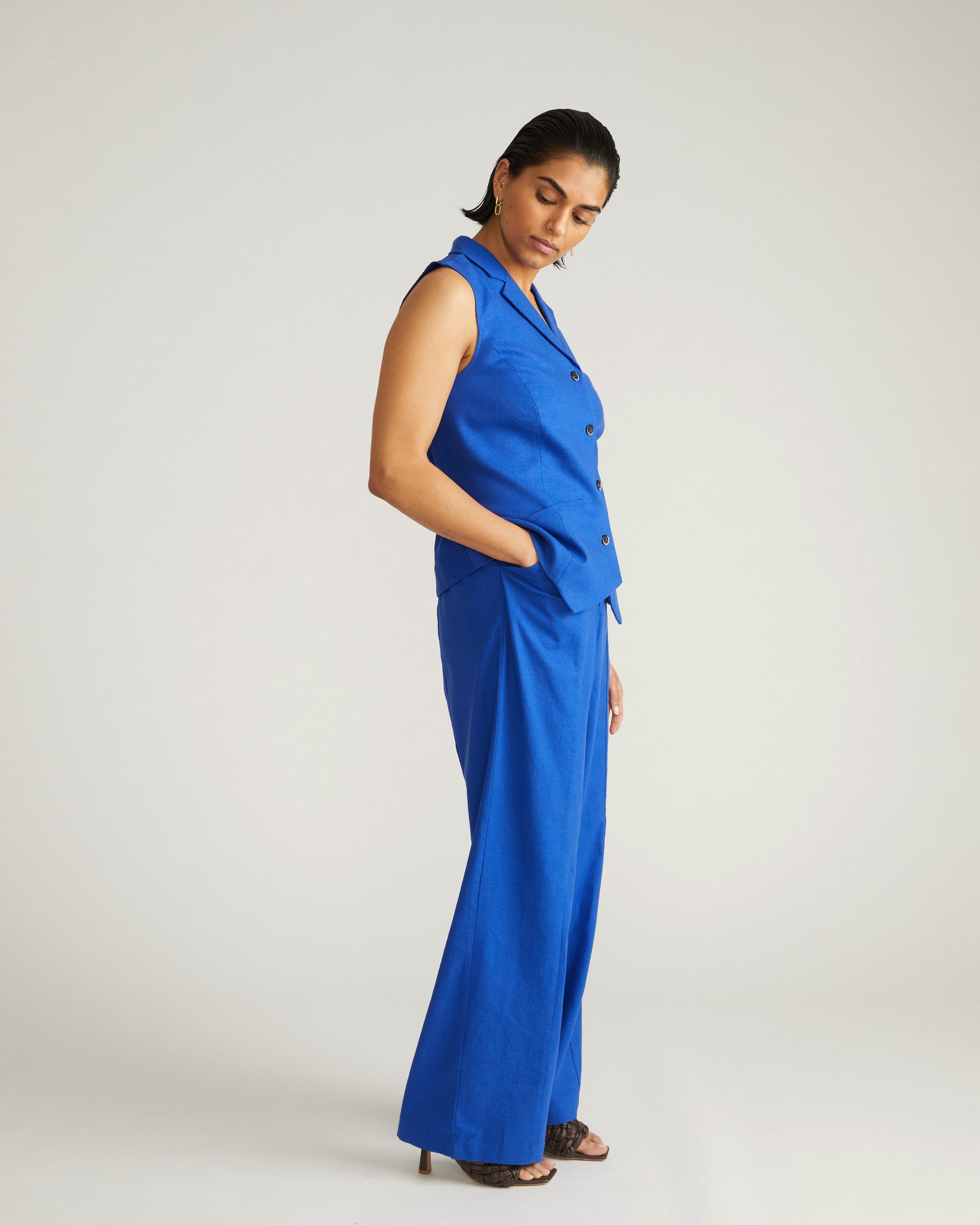 Coastal Linen Pants - Ultramarine