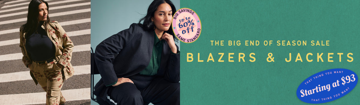 the big end of season sale jackets & blazers starting at $93 up to 60% off