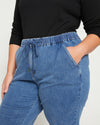 ComfortDenim Drawstring Jean Trouser - Tidal Indigo