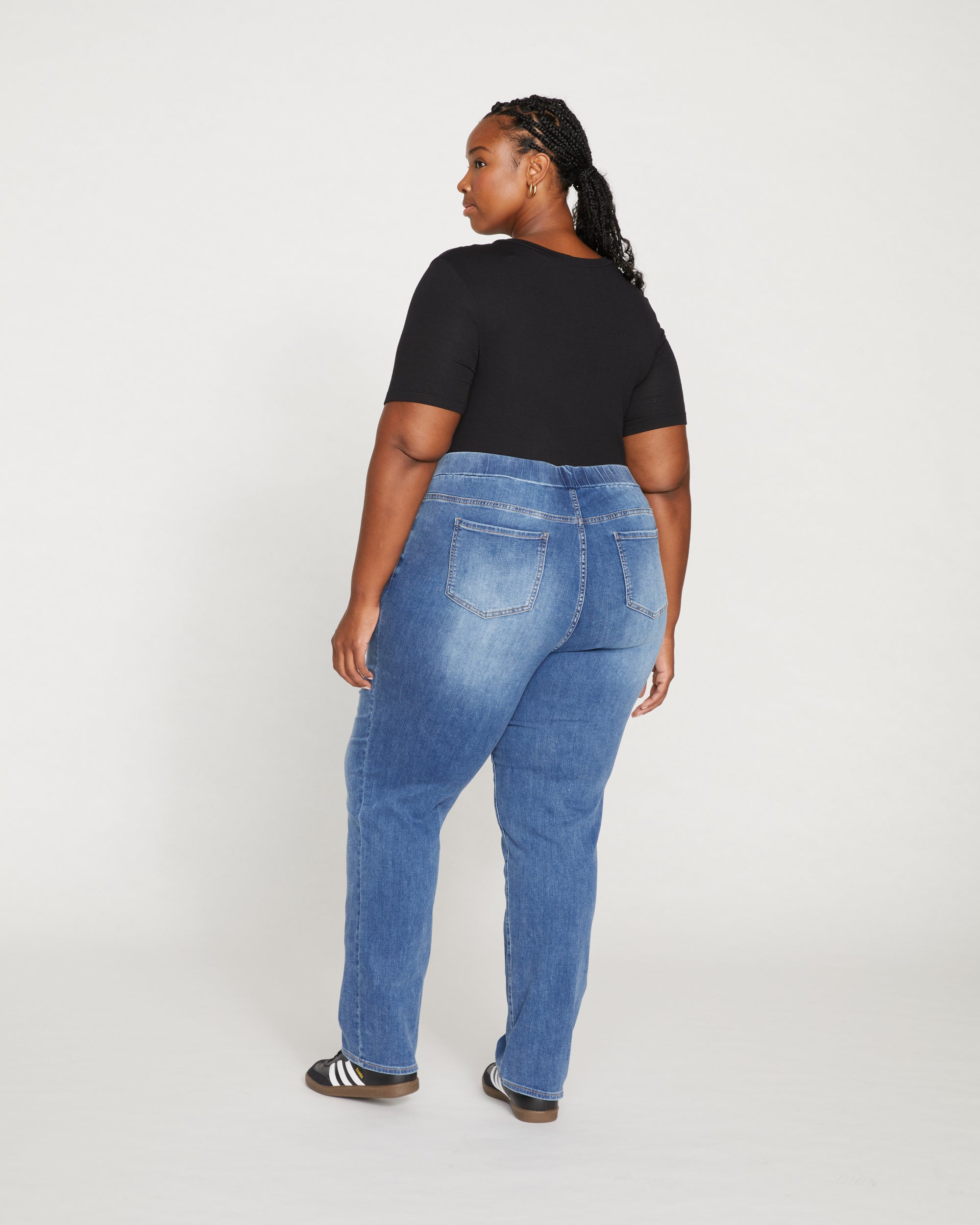 ComfortDenim Stovepipe Jeans 32 Inch - Western Blue Wash