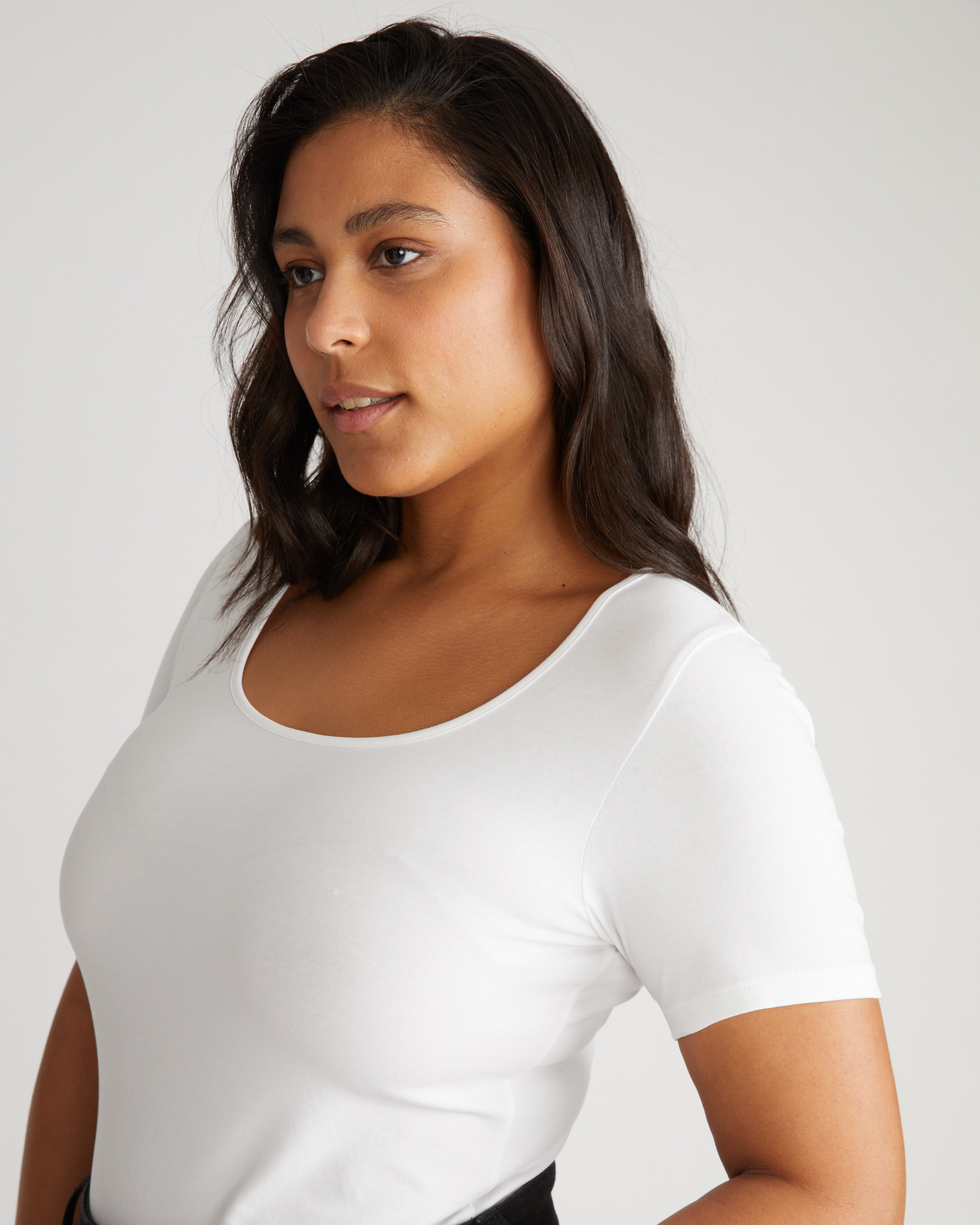 Scoop Neck Tee - White – Universal Standard