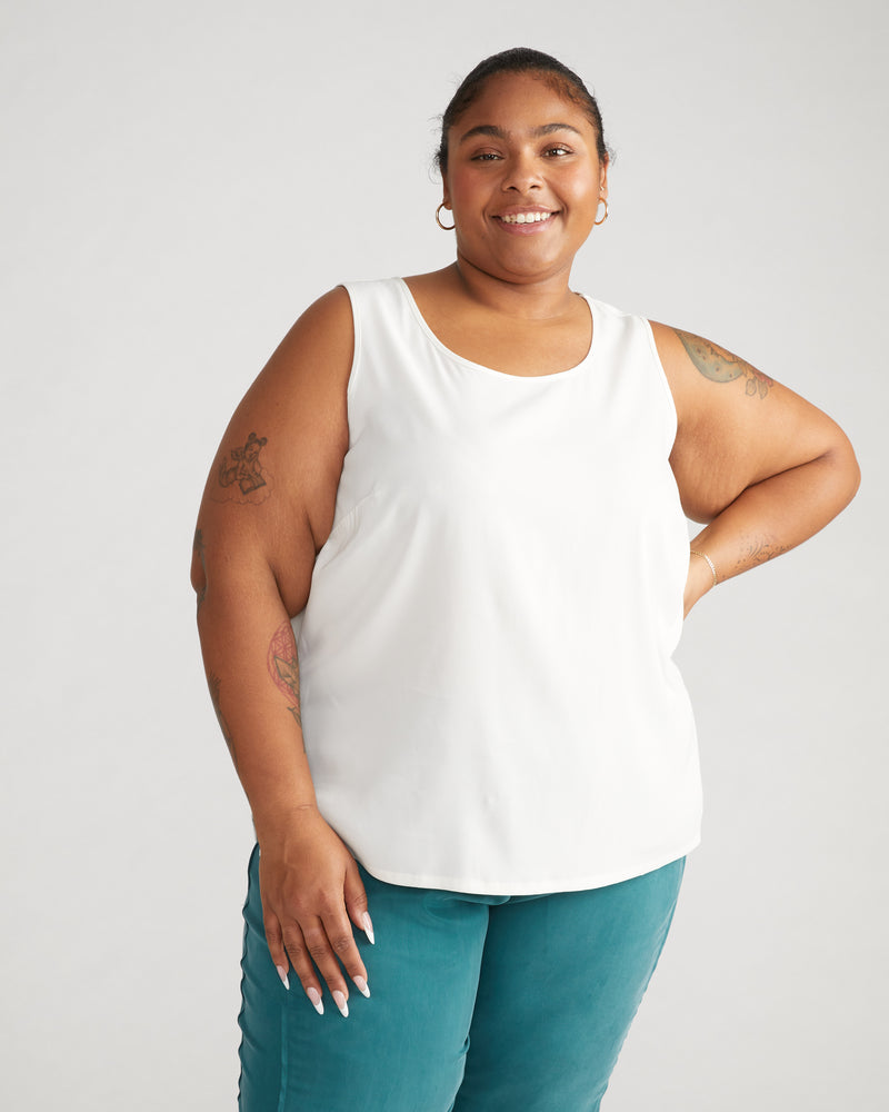 Cooling Stretch Cupro Tank - Cream