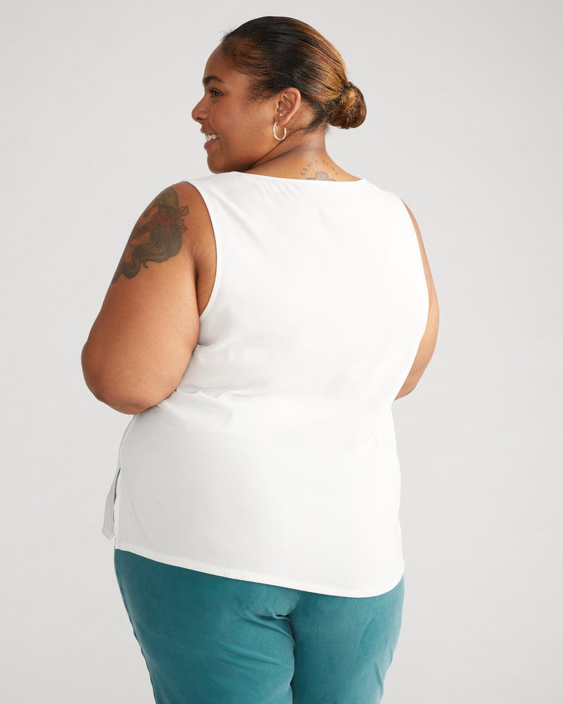 Cooling Stretch Cupro Tank - Cream
