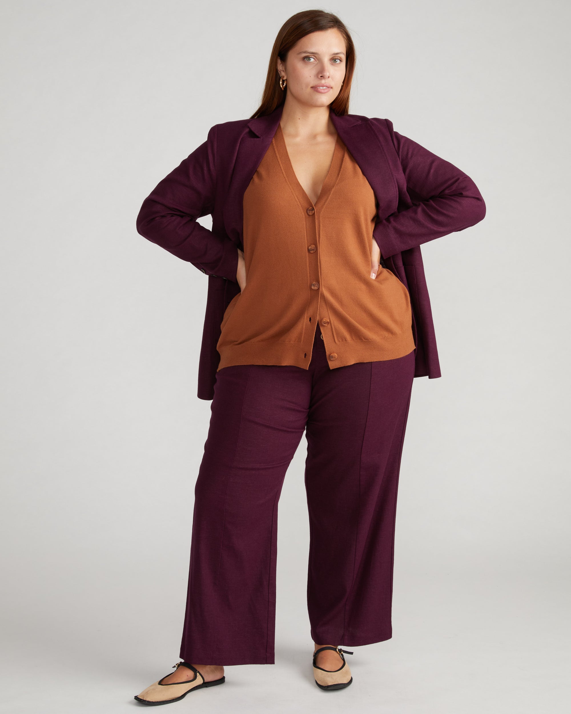 Savvy Fine Knit Cardigan - Affogato | Plus Size & Straight Size Women's Fashion | Universal Standard