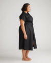 Sandy Stretch Poplin Shirtdress - Black