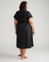 Sandy Stretch Poplin Shirtdress - Black