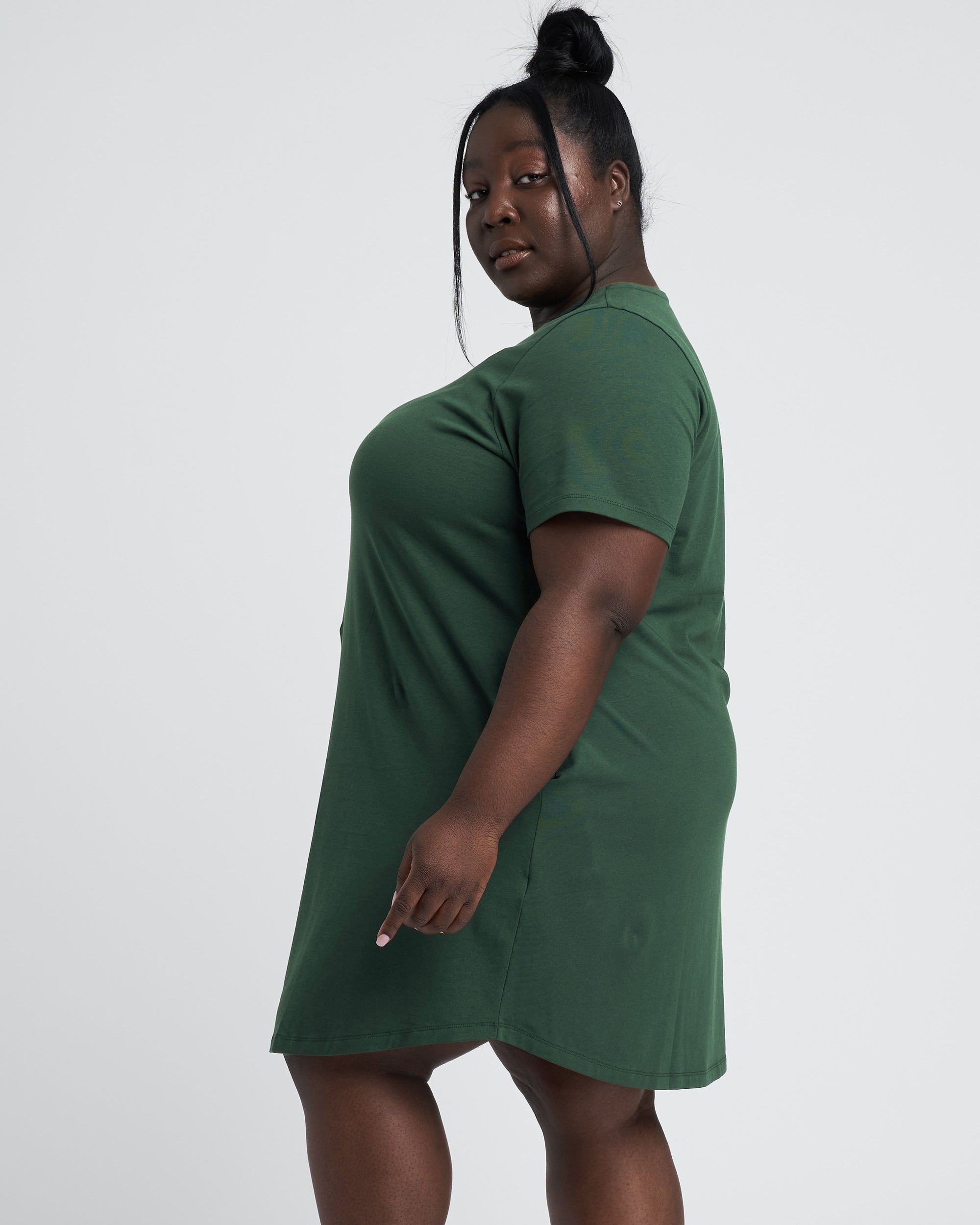 emerald green t shirt dress Halie T-Shirt Dress - / Conifer- Size3XS