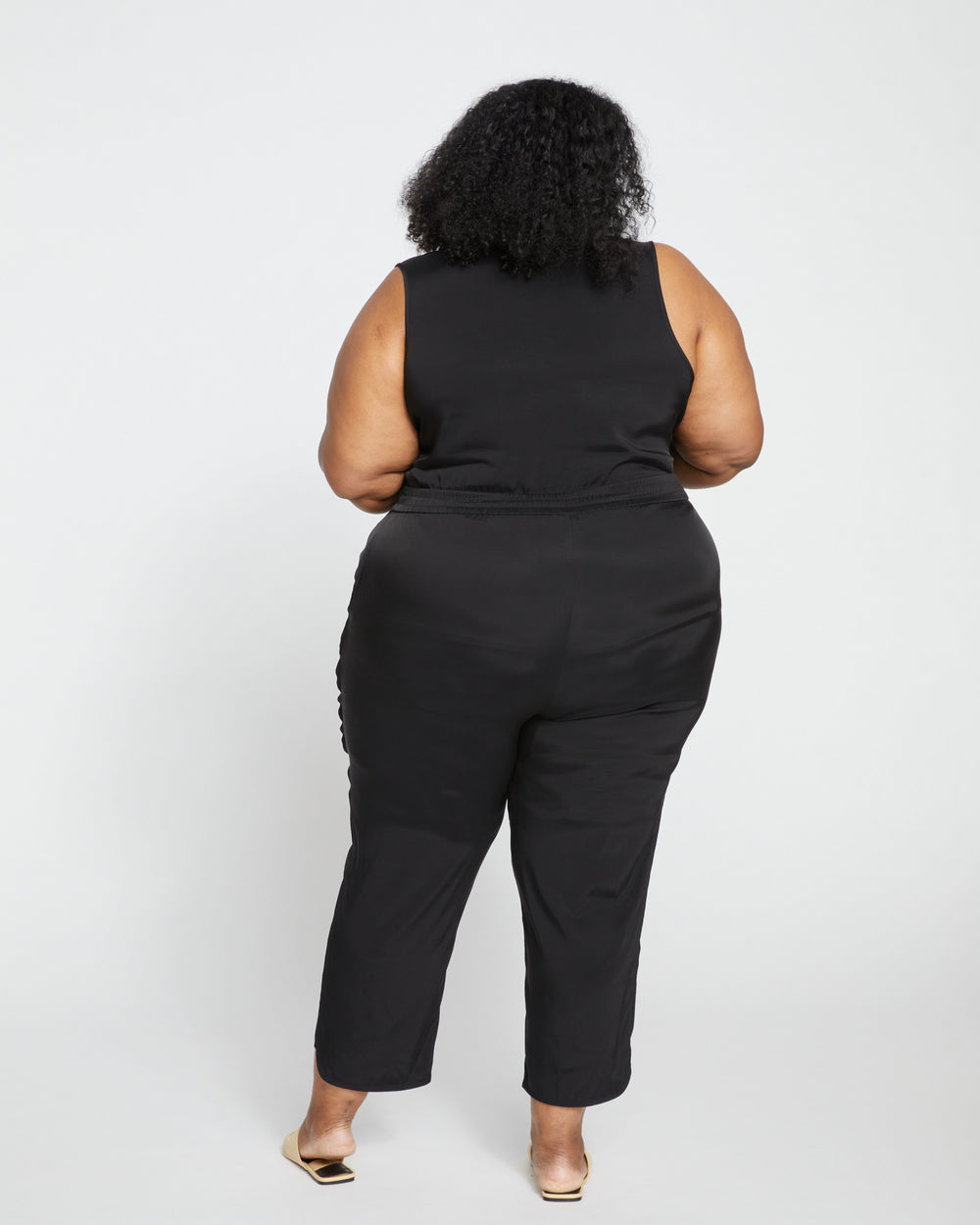 Cooling Stretch Cupro Pants - Black