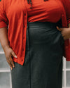 US x Abisola Ponte Pencil Skirt - Obsidian Gray | Plus Size & Straight Size Women's Fashion | Universal Standard
