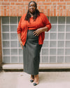 US x Abisola Ponte Pencil Skirt - Obsidian Gray | Plus Size & Straight Size Women's Fashion | Universal Standard